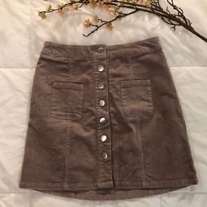 Corduroy mini skirt